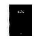 Caderno - 10 Matérias - Stilo - 160 Fls - Jandaia. Capa:Preto