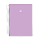 Caderno - 10 Matérias - Stilo - 160 Fls - Jandaia. Capa:Roxo Pastel