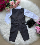 Conjunto Miss Cherry Colete Alfaiataria Preto