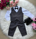 Conjunto Miss Cherry Colete Alfaiataria Preto