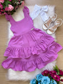 Vestido Banana Club Mariana Modinha Lilas