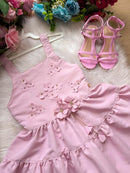 Vestido Blogueirinha Cecilia Rosa Bebe