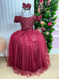 Vestido Enjoy Longo Gabriela Marsala