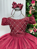 Vestido Enjoy Longo Gabriela Marsala