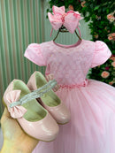 Vestido Menina Bonita Aline Rosa Bebe