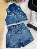 Conjunto Blogueirinha Boiadeira Marcely Jeans