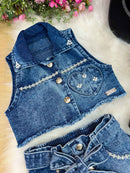 Conjunto Blogueirinha Boiadeira Marcely Jeans