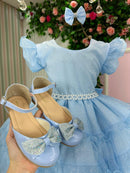 Vestido Ysa Kids Belinda Azul Bebe