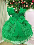 Vestido Ysa Kids Belinda Verde Bandeira
