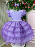 Vestido Ysa Kids Belinda Lilás