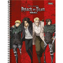 Caderno - 1 Matéria - Attack on Titan - 80 Fls - Foroni