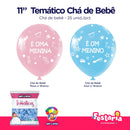 Balão Bexiga Temático 11" Chá de Bebê  – 25 Unidades – Art Latex