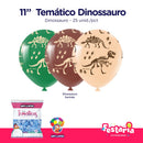 Balão Bexiga Temático 11" Dinossauros Sortidos  – 25 Unidades – Art Latex