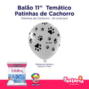 Balão Bexiga Temático 11" Patinhas de Cachorro – 25 Unidades – Art Latex