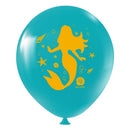 Balão Bexiga Temático 11" Sereias Sortido – 25 Unidades – Art Latex