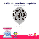 Balão Bexiga Temático 11" Vaca Vaquinha Fazenda – 25 Unidades – Art Latex