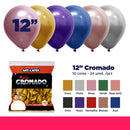 Balão Cromado 12" Diversa Cores  – 24 Unid – Art Latex