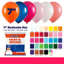 Balão Redondo 7" Diversas Cores  – 50 Unidades – Art Latex
