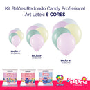Kit 3 Pacotes Balões Bexigas Redondo Candy Profissional – 5" , 9" e 16" – Art Latex