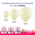 Kit 3 Pacotes Balões Bexigas Redondo Candy Profissional – 5" , 9" e 16" – Art Latex