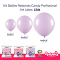 Kit 3 Pacotes Balões Bexigas Redondo Candy Profissional – 5" , 9" e 16" – Art Latex