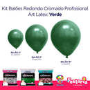 Kit 3 Pacotes Balões Bexigas Redondo Cromado Profissional – 5" , 9" e 16" – Art Latex