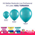 Kit 3 Pacotes Balões Bexigas Redondo Liso Profissional – 5" , 9" e 16" – Art Latex