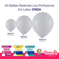 Kit 3 Pacotes Balões Bexigas Redondo Liso Profissional – 5" , 9" e 16" – Art Latex