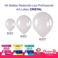 Kit 3 Pacotes Balões Bexigas Redondo Liso Profissional – 5" , 9" e 16" – Art Latex