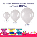 Kit 3 Pacotes Balões Bexigas Redondo Liso Profissional – 5" , 9" e 16" – Art Latex
