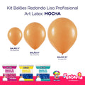 Kit 3 Pacotes Balões Bexigas Redondo Liso Profissional – 5" , 9" e 16" – Art Latex