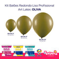 Kit 3 Pacotes Balões Bexigas Redondo Liso Profissional – 5" , 9" e 16" – Art Latex