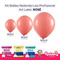 Kit 3 Pacotes Balões Bexigas Redondo Liso Profissional – 5" , 9" e 16" – Art Latex