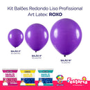 Kit 3 Pacotes Balões Bexigas Redondo Liso Profissional – 5" , 9" e 16" – Art Latex