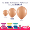 Kit 3 Pacotes Balões Bexigas Redondo Liso Profissional – 5" , 9" e 16" – Art Latex