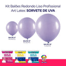 Kit 3 Pacotes Balões Bexigas Redondo Liso Profissional – 5" , 9" e 16" – Art Latex