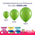 Kit 3 Pacotes Balões Bexigas Redondo Liso Profissional – 5" , 9" e 16" – Art Latex