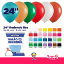Balão Redondo 24" Diversas Cores  – 3 Unidades – Art Latex
