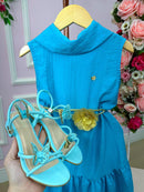 Vestido Blogueirinha Serena Azul Turquesa