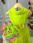 Vestido Blogueirinha Serena Verde Lima Neon