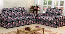 Capa de Sofá Adere Floral Rosa 02 e 03 Lugares