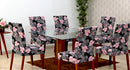 Capas de Cadeira 04 Lugares Floral Rosa