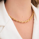 CHOKER DOURADA CORDÃO BAIANO 8MM