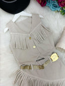 Conjunto Blogueirinha Boiadeira Maraisa Jeans Off
