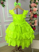 Vestido Banana Club Mariana Modinha Verde Neon