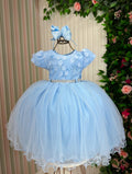 Vestido Menina Bonita Chloe Azul Bebe