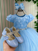 Vestido Menina Bonita Chloe Azul Bebe
