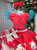 Vestido Marie Betina Ursinhos Vermelho - Natal
