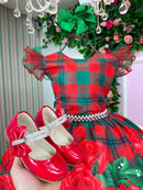 Vestido Marie Eduarda Floral Vermelho - Natal