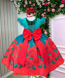 Vestido Marie Lola Verde Florido Natal